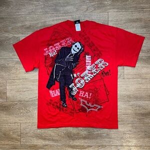 2008 Batman The Dark Knight Joker T-Shirt L Heath Ledger Movie Promo